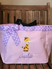 Cute Giraffe Personalized Baby Diaper Bag Tote Monogrammed Boy Girl