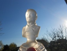 Petit buste en verre dépoli ADOLPHE THIERS président République France 1871-1873