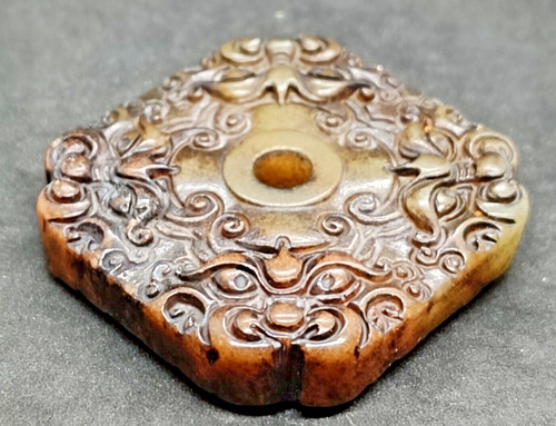 Ancien masque jade hetian - masque,