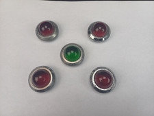 lot 5x voyant lumineux metal vintage atelier tableau electrique usine industriel