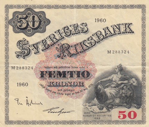 Suède kronor svea - -,