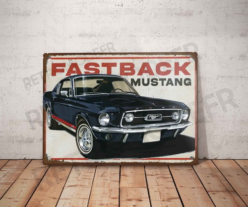 Plaque métal vintage mustang - plaque,