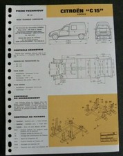 Fiche technique automobile carrosserie CITROEN C 15 essence
