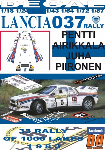 Decal lancia 037 - 037, pentti
