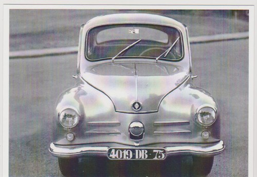 Carte postale renault 4cv - renault,