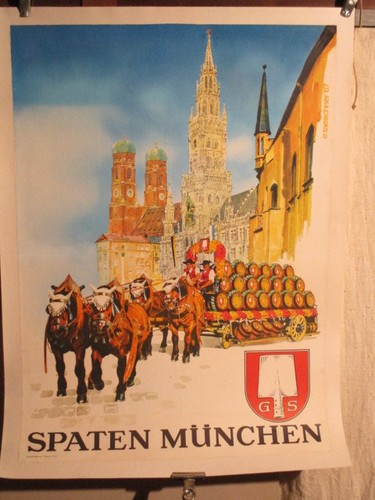 Affiche biere spaten munchen - biere,