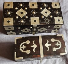 Lot 2 coffrets ébène à