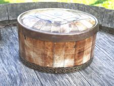 Boite à bijoux en os de chameau et laiton - 12.5 X 10 x 7cm