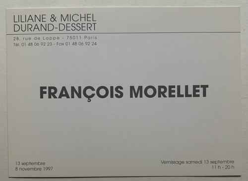 Francois morellet carton d - -,