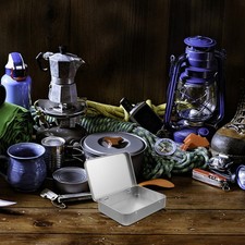  Boîte En Métal Avec Couvercle De Rangement Conteneur Stockage Fer Blanc