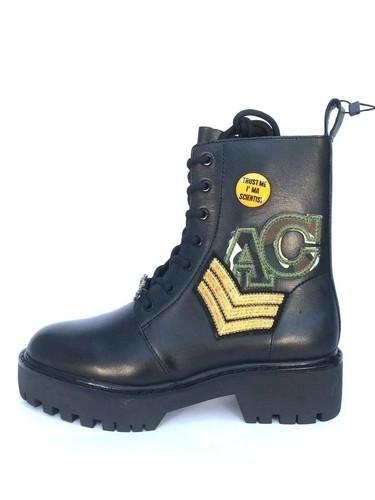 Bottes militaires cuir - en,