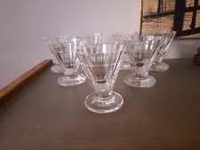 7 VERRES A PORTO ART DECO EN CRISTAL TAILLE