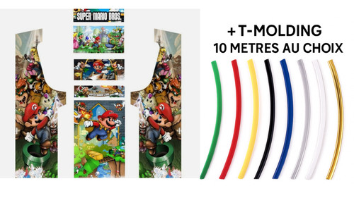 Stickers mario pour borne - stickers,