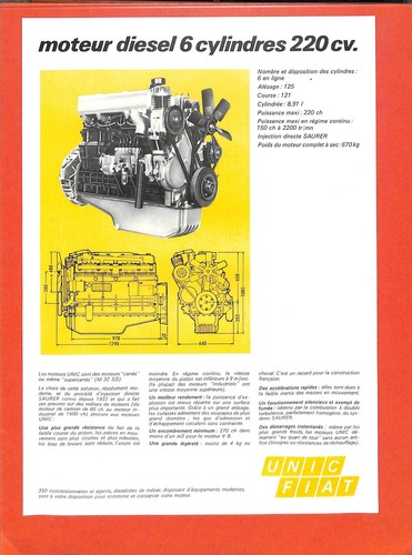 Unic fiat moteur 220 - cv, /