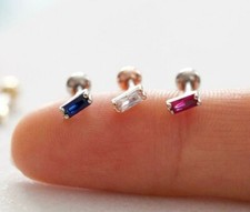 CZ Tiny Baguette Tragus