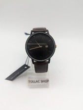 montre Tommy Hilfiger, jamais porté, noir, bracelet cuir, avec boite