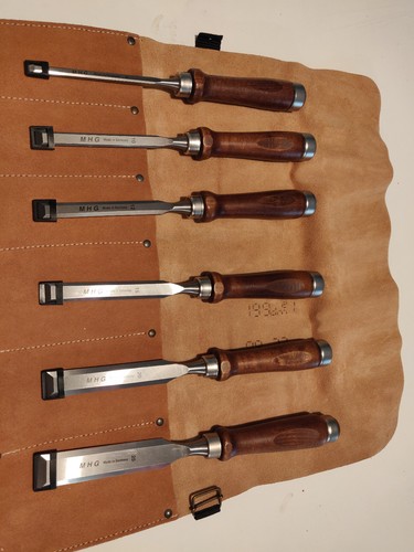 Trousse cuir ciseaux - 6,