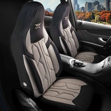 Housses De Siège Auto Compatibles Avec Renault Twingo En Beige Noir 1098P043