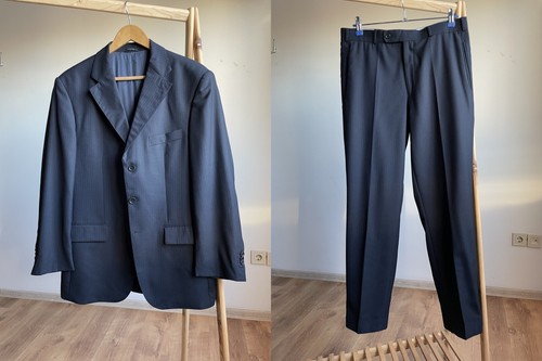Costume bleu marine laine - costume,