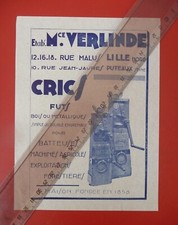 Ancienne Publicité VERLINDE
