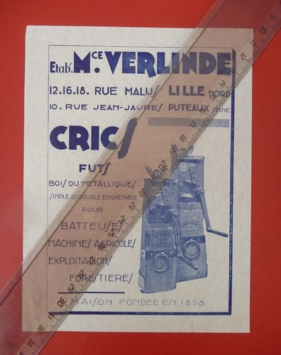 Ancienne publicité verlinde - ancienne,
