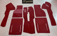 Tapis de Voiture Équipement Kit pour Fiat X1/9 Dklrot 1972-89 Velours Cuir ABS