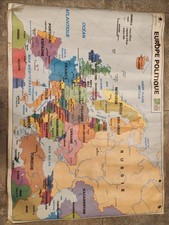 Carte scolaire ancienne MDI – Europe Politique & Relief – Vintage