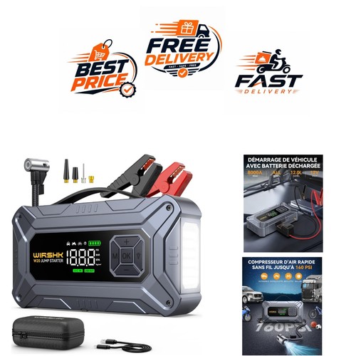 Booster batterie voiture - , 8000a