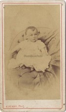 E. Fürst photographe à Nantes Portrait d’un bébé Cdv Vintage Albumine 