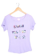 MADEMOISELLE OPOSSUM T-Shirt Femme Violet Casual Lettrage (EU 36)