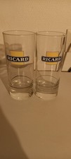 2 verre tube Ricard différents ancien décor et écriture voir photos bistrot bars
