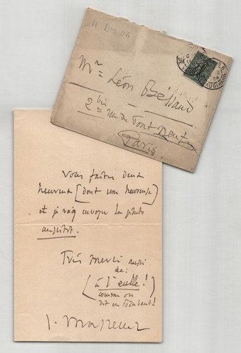 Jules massenet lettre - jules,