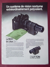5/1984 PUB LITTON ELECTRON TUBE M-911 NIGHT VISION ORIGINAL FRENCH AD