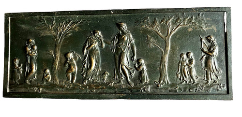 Plaque frise bronze médaille - plaque,
