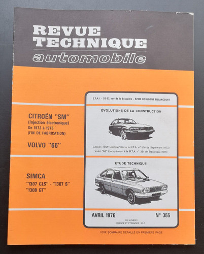Revue technique simca 1307 gls - technique,