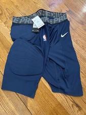 NWT Nike Padded Compression Shorts Basketball Navy Dri Fit NBA 881966- Sz 4XLT