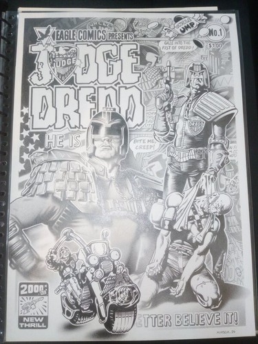 Planche originale judge dredd - judge,