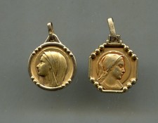 2 anciennes médailles plaqué