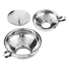  3 Pcs Entonnoir Confiture Entonoires Cuisine Inox Supplies Conserve