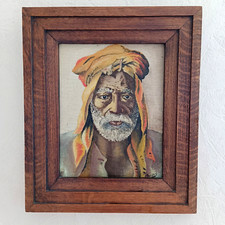 ANCIENNE HUILE SUR PANNEAU TABLEAU ORIENTALISTE GOUMIER AFRICAIN SIGNEE