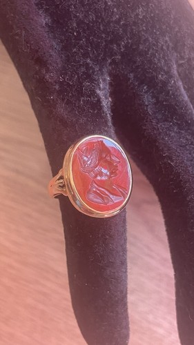 Antique intaglio gold ring - gold, /