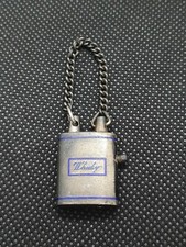 Porte clés en argent en forme de bouteille de Whisky argent massif 925 RefN511