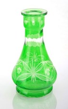 Nouveau vase de crystal VERT décoratif pour chicha narghilé pyramide MEDIUM