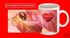 MUG  TASSE CERAMIQUE COCCINELLE AVEC OU SANS TEXTE OU PRENOM  PERSONNALISABLE