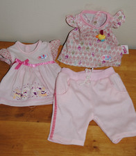 Lot 3 Vetement Poupon Poupée 36 Cm BABY BORN Zapf Compatible Corolle Berchet