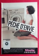 Publicité de presse: Electroménager Machine à Laver MIELE Péché d'envie 1986