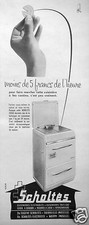 PUBLICITÉ 1956 CUISINIÈRE SCHOLTÈS MOINS DE 5 FRANCS DE L'HEURE À FEU CONTINU
