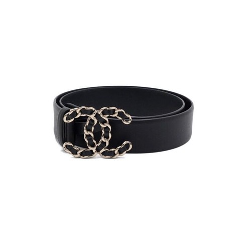 Chanel ceinture cuir noir - chanel,