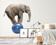 Ballon 3D éléphant C43 animal papier peint peinture murale affiche autocollant mural décalcomanie We