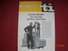 ANCIENNE  BROCHURE     PUBLICITAIRE    GERBEUR    ELECTRIQUE  AMEISE TI    N°184